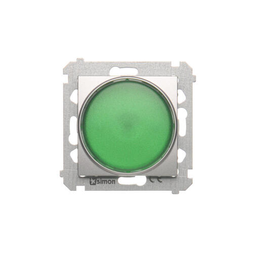 Sygnalizator świetlny LED &ndash; światło zielone (moduł) 230V~; srebrny mat - DSS3.01/43 - KONTAKT SIMON