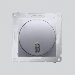 Dzwonek elektroniczny (moduł) 8&ndash;12 V~; srebrny mat - DDT1.01/43 - KONTAKT SIMON
