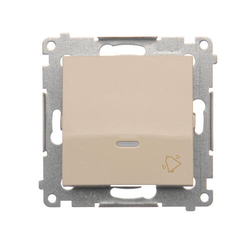 Przycisk &bdquo;dzwonek&rdquo; z podświetleniem LED (moduł) 10AX, 250V~, szybkozłącza; kremowy - DD1L.01/41 - KONTAKT SIMON