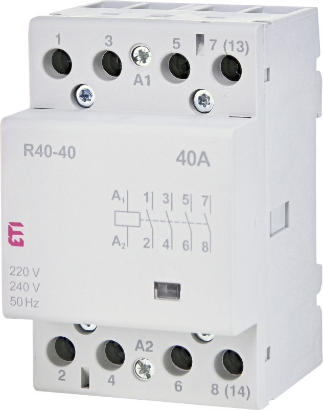 STYCZNIK MODUŁOWY 40A 4 STYKI ZWIERNE (3 MOD. 4 BIEG.) R 40-40 230V - 002463410 - ETI