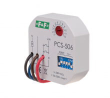 Przekaźnik czasowy 8-funkcyjny, styki: 1NO - PCS-506 - F&F