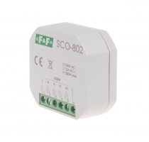 Ściemniacz oświetlenia "z pamięcią" montaż podtynkowy zasilanie 230V AC 300W - SCO-802 - F&F