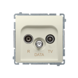 Gniazdo antenowe R-TV-DATA (moduł). 1x wejście: 5&ndash;862 MHz; beż - BMAD.01/12 - KONTAKT SIMON