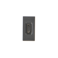 Płytka K45/2 adapter HDMI-HDMI 22,5x45mm + wkład; szary grafit - K129B/14 - KONTAKT SIMON