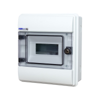 ROZDZIELNIA HERMETYCZNA TWORZYWO 8 MODUŁÓW RHP-8/Z (Z ZAMKIEM) - 36.809 - ZAKŁAD PRODUKCYJNO - HANDLOWY "ELEKTRO-PLAST" SPÓŁKA Z OGRANICZONĄ ODPOWIEDZIALNOŚCIĄ