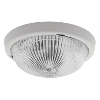 PLAFONIERA HERMETYCZNA 1XE27 MAX.100W KLOSZ SZKLANY IP44 BIAŁA SANGA DL-100 - 8050 - KANLUX