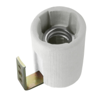 OPRAWKA CERAMICZNA E14 Z BLASZKĄ MONTAŻOWĄ HLDR-E14-F - 2173 - KANLUX