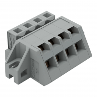 KĄTOWY WTYK SPRĘŻYNOWY RASTER 5 MM 4-TOROWY. - 731-504/031-000 - WAGO