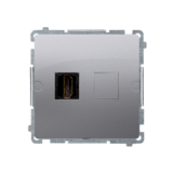 Gniazdo HDMI pojedyncze (moduł); stal inox - BMGHDMI.01/21 - KONTAKT SIMON