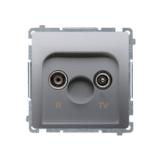 Gniazdo antenowe R-TV zakończeniowe do gniazd przelotowych (moduł), 1x wejście: 5&ndash;862 MHz; stal inox - BMZAK10/1.01/21 - KONTAKT SIMON