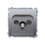 Gniazdo antenowe R-TV-DATA (moduł). 1x wejście: 5&ndash;862 MHz; stal inox - BMAD.01/21 - KONTAKT SIMON