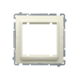 Adapter (przejściówka) na osprzęt standardu 45 × 45 mm. Montaż do puszki na łapki i wkręty; beż - BMA45M/12 - KONTAKT SIMON