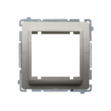 Adapter (przejściówka) na osprzęt standardu 45 &times; 45 mm. Montaż do puszki na łapki i wkręty; satynowy - BMA45M/29 - KONTAKT SIMON