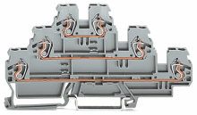 ZŁĄCZKA TRZYPIĘTROWA L/L/L 2.5MM2 SZARA. - 870-551 - WAGO