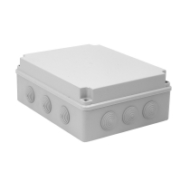 PUSZKA NATYNK 248X198X96MM Z DŁAWICAMI IP65 HERMETYCZNA SZARY PH-4A,3 - 28.43 - ELEKTROPLAST OPATÓWEK