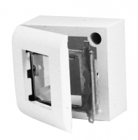 Obudowa natynkowa 2-modułowa do osprzętu w standardzie 45x45mm (zawiera SUP metalowy i RAM) - OBUK-2/M - EMITER NET