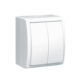 ŁĄCZNIK ŚWIECZNIKOWY BRYZGOSZCZELNY ZACISKI ŚRUBOWE 10AX 250V IP54 BIAŁY AQUARIUS - AQW5/11 - KONTAKT SIMON