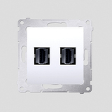 Gniazdo HDMI podwójne (moduł); biały - DGHDMI2.01/11 - KONTAKT SIMON