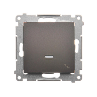 Łącznik schodowy z podświetleniem LED (moduł) 10AX, 250V~, szybkozłącza; brąz mat - DW6L.01/46 - KONTAKT SIMON
