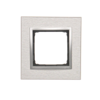 Ramka 1-krotna Nature-Metal, INOX KLASYCZNY, IP20/IP44* (*IP44-należy zastosować uszczelkę ramki DUN1) - DRN1/77 - KONTAKT SIMON