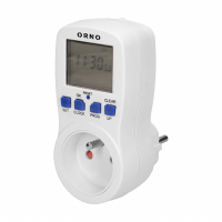 PROGRAMATOR CZASOWY ELEKTRONICZNY 16A GNIAZDO Z/U TYGODNIOWY  - OR-PRE-409 - ORNO