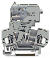 ZŁĄCZKA BEZPIECZNIKOWA 4MM2 SZARA. - 281-611/281-417 - WAGO