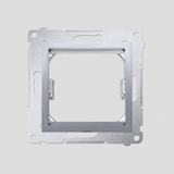 Adapter (przejściówka) na osprzęt standardu 45 &times; 45 mm; srebrny mat  *Do gniazd teleinformatycznych Simon Connect - DA45.01/43 - KONTAKT SIMON
