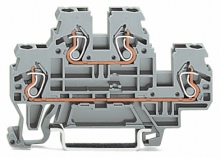 ZŁĄCZKA DWUPIĘTROWA N/L 2,5 MM2 SZARA. - 870-502 - WAGO