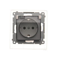 Gniazdo Schuko do wersji IP44 z przesłonami z uszczelką ramki (moduł) 16A, 250V~, zaciski śrubowe, klapka transparentna; biały - DGSZ1BZ.01/11A - KONTAKT SIMON