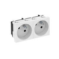 GNIAZDO 2X2P+Z 33&deg; PODWÓJNE CZ.B - 6120242 - OBO