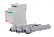 Przekaźnik kontroli poziomu cieczy dwu stanowy z regulacją czułości sond PZ-829 RC, montaz na szynie DIN,styk: 2x1NO/NC 230V - PZ-829RC - F&F