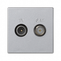 Gniazdo K45 TV-SAT 5-2400 MHz 2dB; aluminium - K130A/8 - KONTAKT SIMON