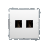 Gniazdo HDMI podwójne (moduł); biały - BMGHDMI2.01/11 - KONTAKT SIMON