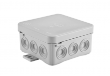 PUSZKA NATYNK 75X75X40MM Z DŁAWICĄ ZINTEGROWANĄ SAMOZATRZASKOWA IP54 SZARY FASTBOX N5 - 83005002 - SIMET