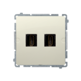Gniazdo HDMI podwójne (moduł); beż - BMGHDMI2.01/12 - KONTAKT SIMON