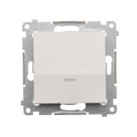 Łącznik jednobiegunowy z podświetleniem LED (moduł) 16AX, 250V~, zaciski śrubowe; biały - DW1AL.01/11 - KONTAKT SIMON