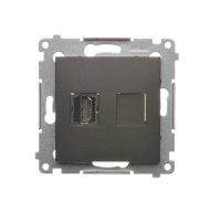 Gniazdo HDMI (moduł); brąz mat - DGHDMI.01/46 - KONTAKT SIMON