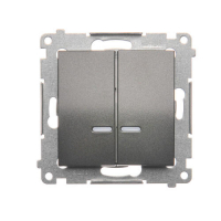 Łącznik świecznikowy z podświetleniem LED i do wersji IP44 (moduł) 16AX, 250V~, zaciski śrubowe; antracyt   *Posiada wkładkę DU1W - DW5ABL.01/48 - KONTAKT SIMON
