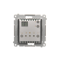 Regulator temperatury z wyświetlaczem z czujnikiem wewnętrznym (moduł) 16(2) A, 230V~; srebrny mat - DTRNW.01/43 - KONTAKT SIMON