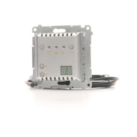 Regulator temperatury z wyświetlaczem z czujnikiem zewnętrznym (moduł) 16(2) A, 230V~; srebrny mat *W komplecie czujnik zewnętrzny (sonda) - DTRNSZ.01/43 - KONTAKT SIMON