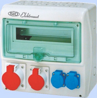 ROZDZIELNICA 12 MODUŁÓW IP44 1X32A 3P+N+Z 400V~ 1X16A 3P+N+Z 400V~ 2X16A 2P+Z 250V~ RSS-03  - 942030 - ELEKTROMET DZIERŻONIÓW