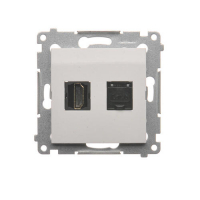GNIAZDO HDMI + RJ45 KAT.6 BIAŁY SIMON 54 - DGHRJ45.01/11 - KONTAKT SIMON