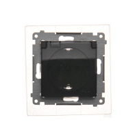 Gniazdo Schuko do wersji IP44 z przesłonami z uszczelką ramki (moduł) 16A, 250V~, zaciski śrubowe, klapka transparentna; brąz mat - DGSZ1BZ.01/46A - KONTAKT SIMON