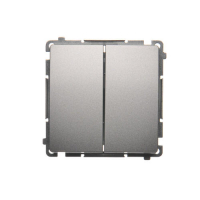Łącznik świecznikowy z podświetleniem LED (moduł) 10AX, 250V~, szybkozłącza; srebrny mat - BMW5L.01/43 - KONTAKT SIMON