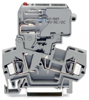 ZŁACZKA BEZPIECZNIKOWA 4MM2 SZARA. - 281-611/281-542 - WAGO