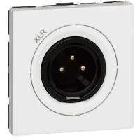 GNIAZDO AUDIO 2 MODUŁY MĘSKIE BIAŁE XLR-3 MOSAIC - 078756 - LEGRAND