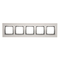 Ramka 5-krotna Nature-Metal, INOX KLASYCZNY, IP20/IP44* (*IP44-należy zastosować zestaw uszczelek DUN5) - DRN5/77 - KONTAKT SIMON
