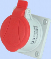 GNIAZDO TABLICOWE PROSTE 16A 5P CZERWONE IP54 GTP 16/5. - 921830 - ELEKTROMET DZIERŻONIÓW
