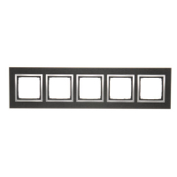 Ramka 5-krotna Nature-Metal, INOX YIN, IP20/IP44* (*IP44-należy zastosować zestaw uszczelek DUN5) - DRN5/78 - KONTAKT SIMON
