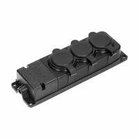 Rozgałęźnik bryzgoszczelny i odporny na uderzenia, IP44, 3x2P+Z, 16A, 230V AC, gumowy, uniepalniony - OR-AE-13166 - ORNO